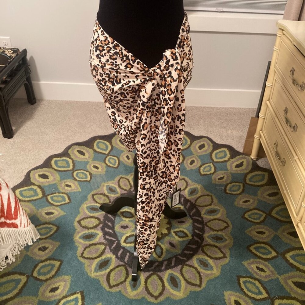NWT Pour Moi Leopard Sarong L/XL